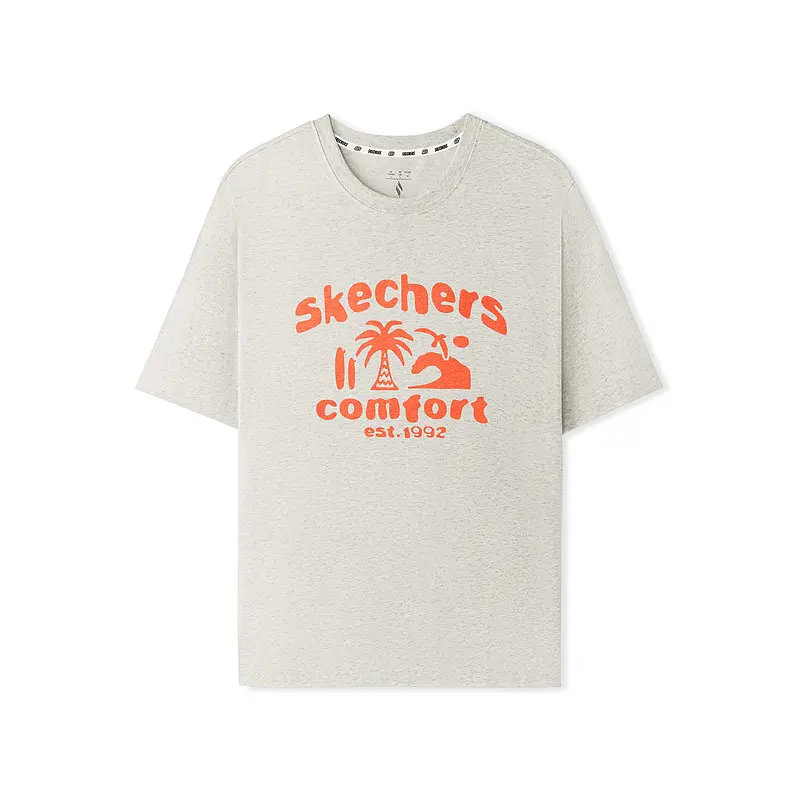 

Футболка Unisex Quick Dry Skechers, светло-heather серый/0248