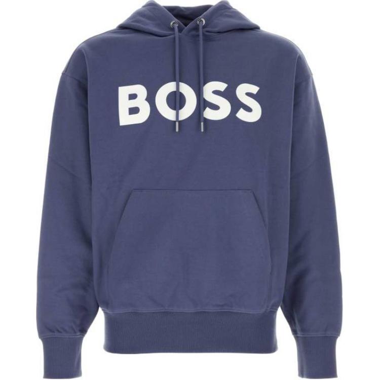 

Худи на шнурке с принтом логотипа Boss HUGO BOSS, синий