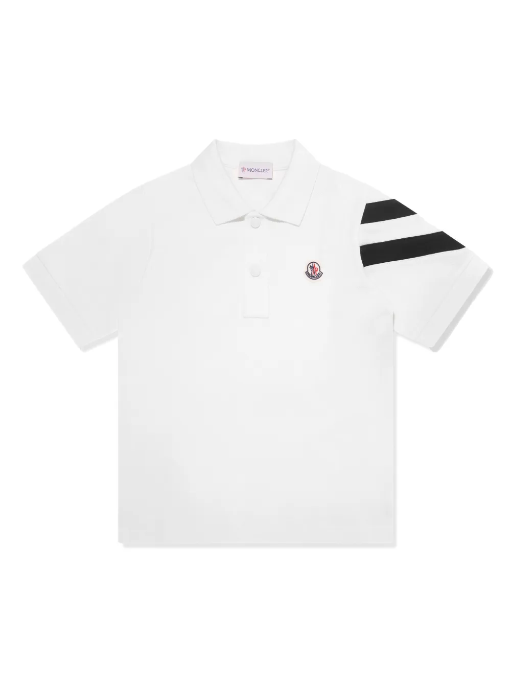 

Рубашка поло с нашивкой-логотипом Moncler Enfant, белый