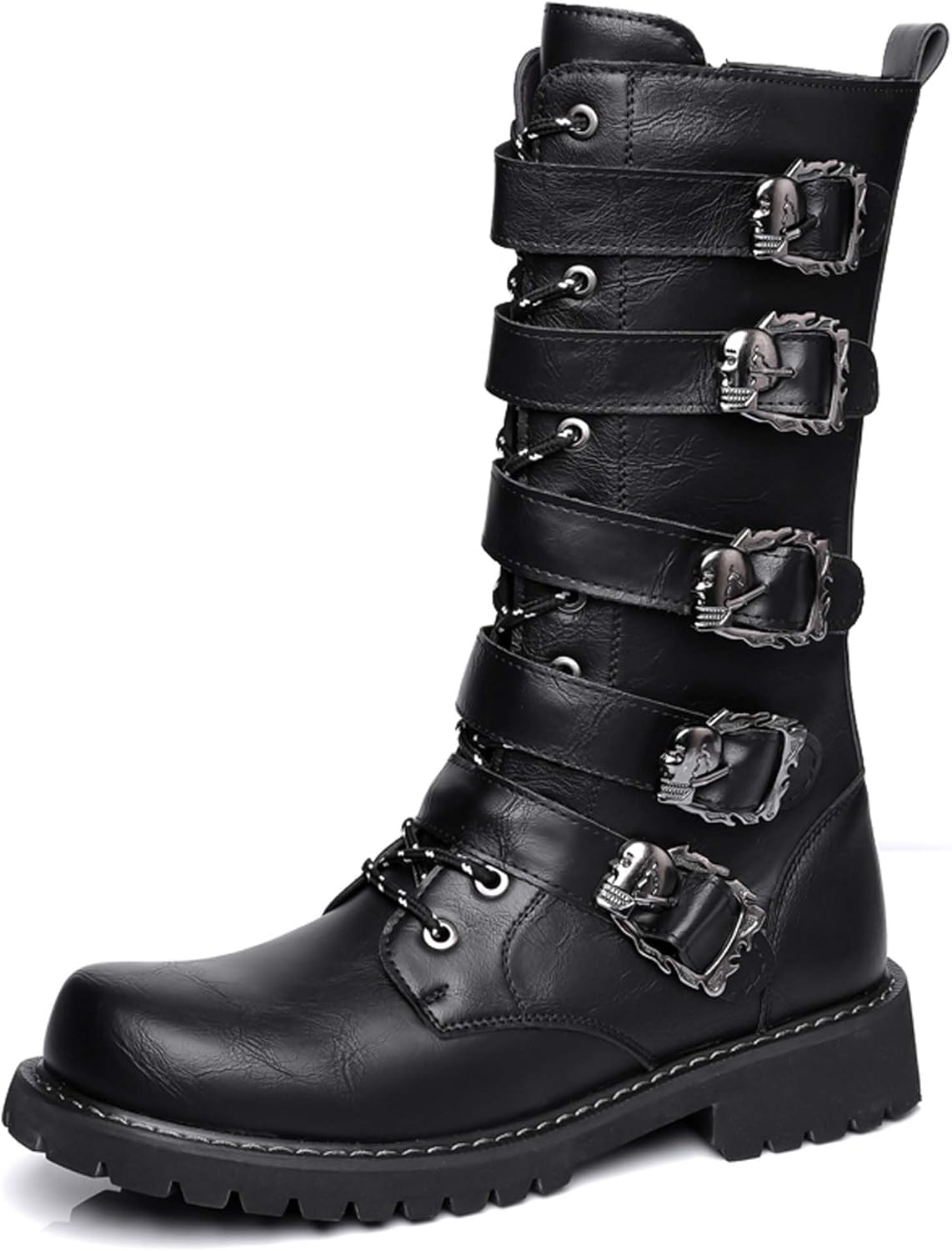 

Мужские мотоциклетные ботинки черного цвета, высокие водонепроницаемые кожаные мотоциклетные ботинки, мужские черные мотоциклетные ботинки Generic