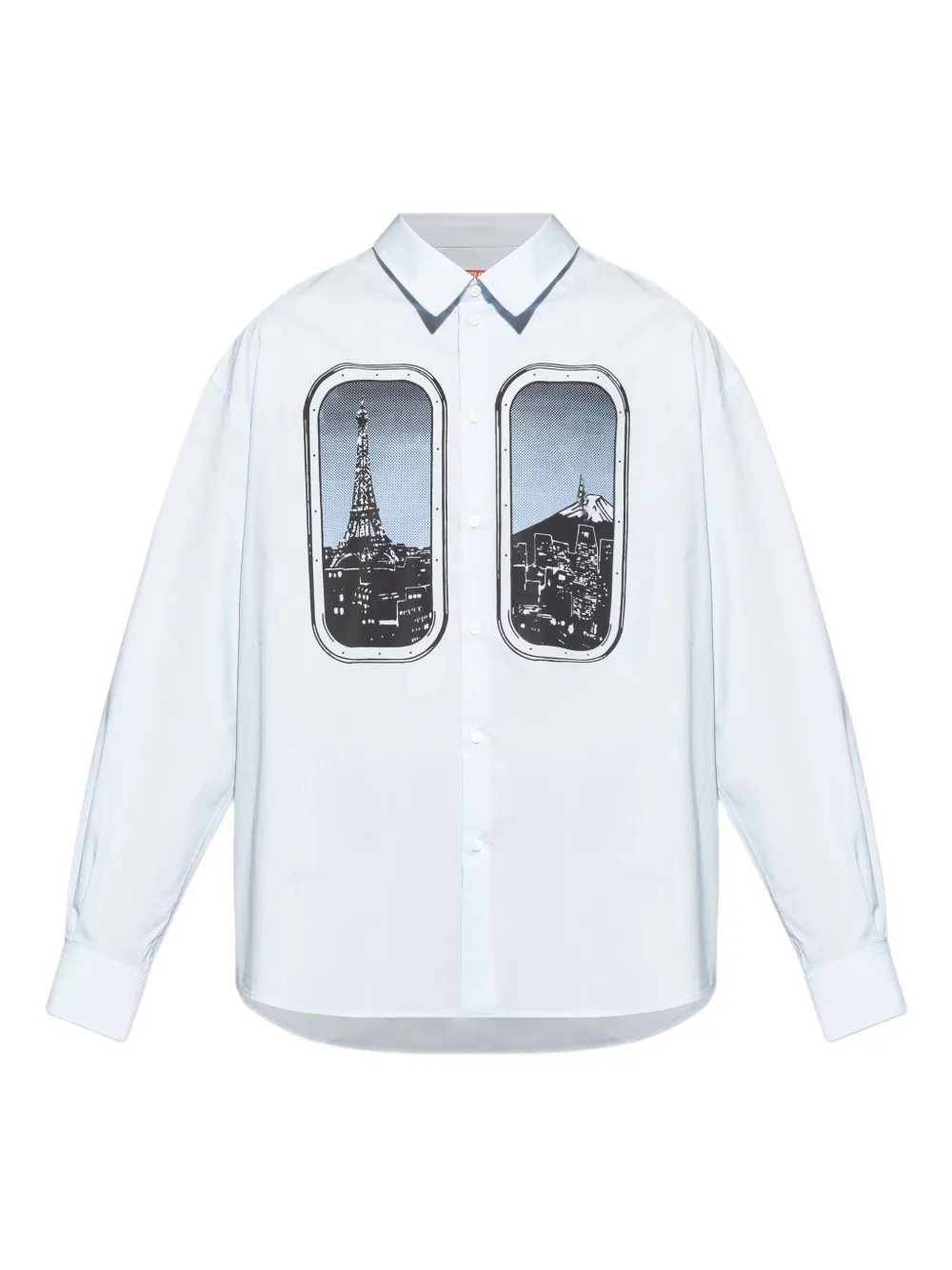 

Рубашка с графическим принтом Kenzo, белый
