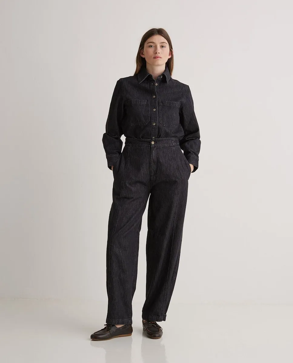 

Женские прямые джинсы с застежкой на пуговицу и молнию Yerse, антрацитовый