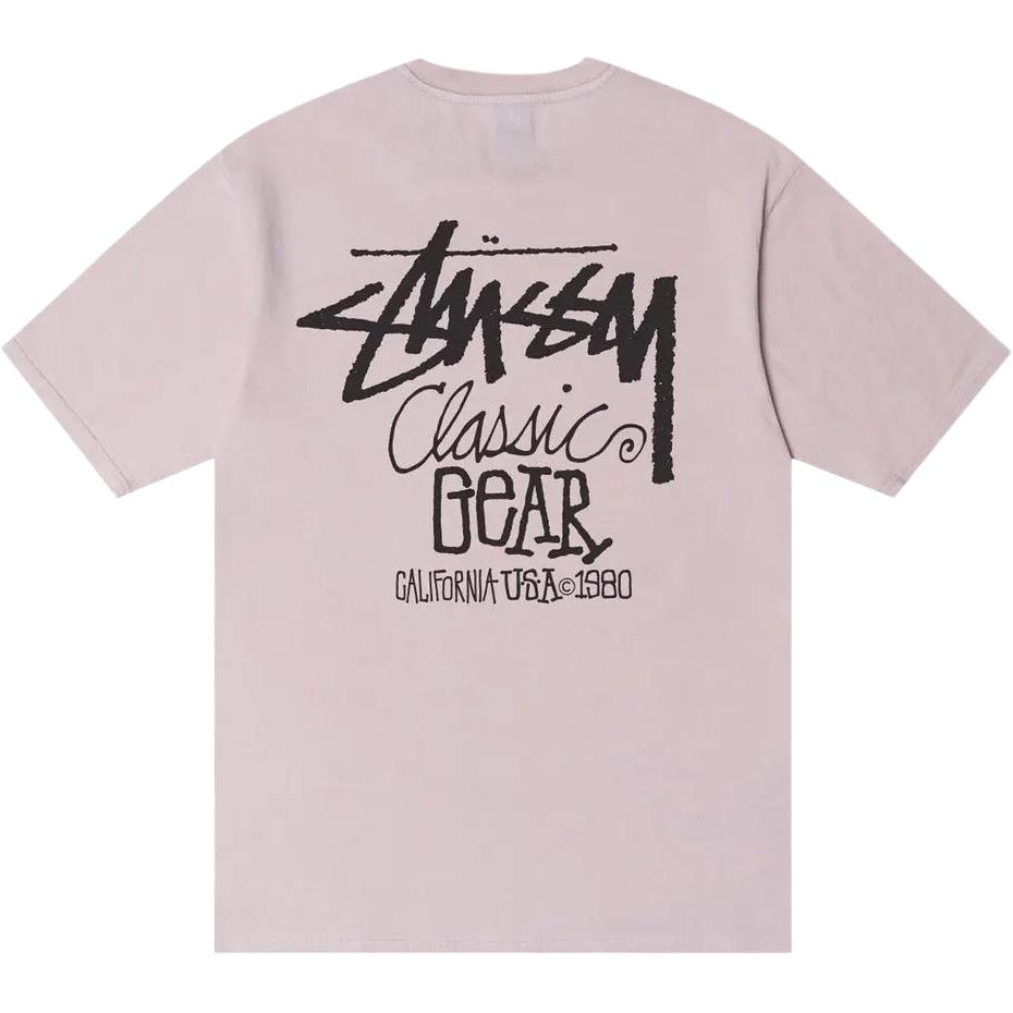

Классическая футболка с пигментной окраской Stussy, розовый