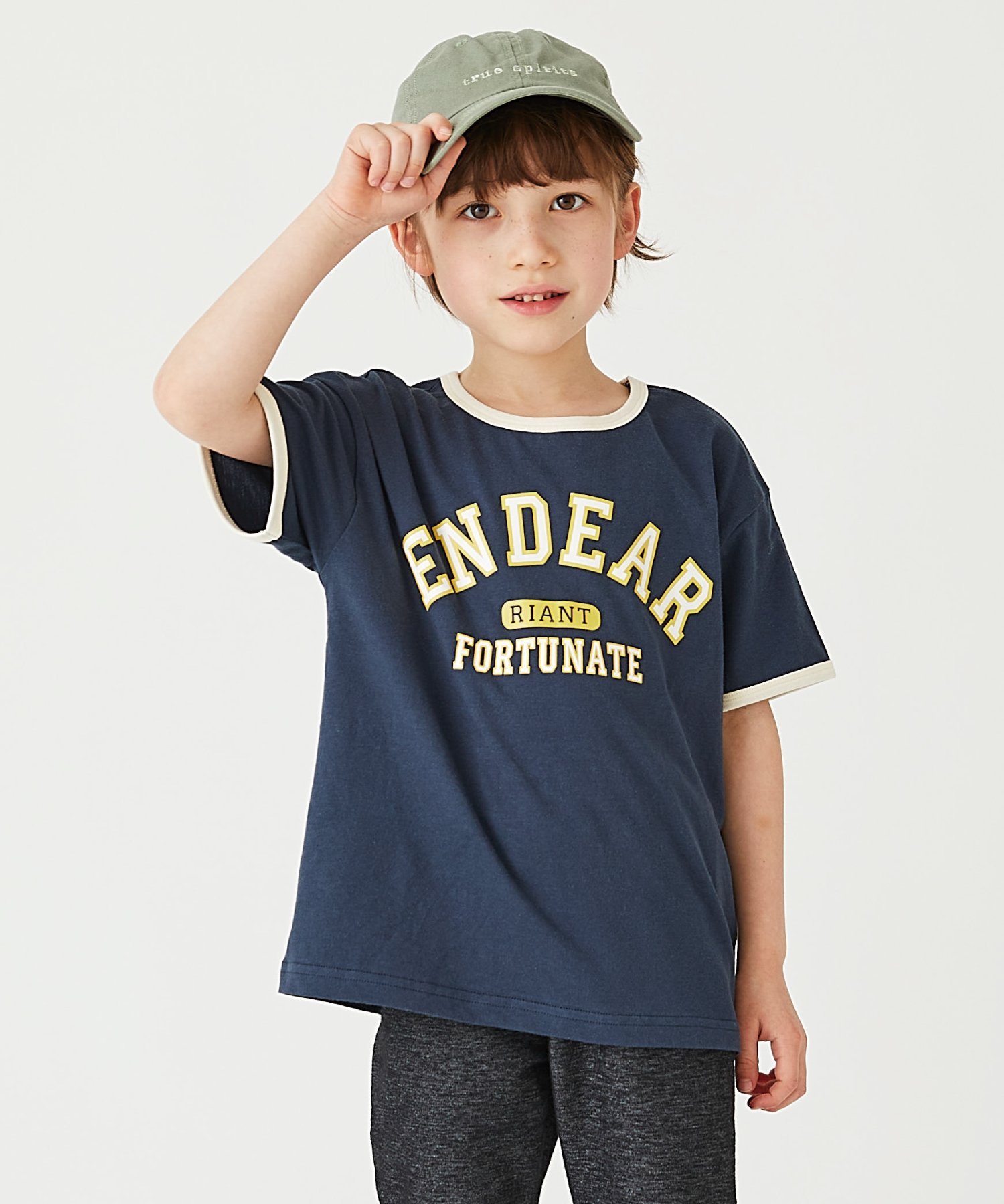Футболка с короткими рукавами с логотипом колледжа Ever Closet, Indigo