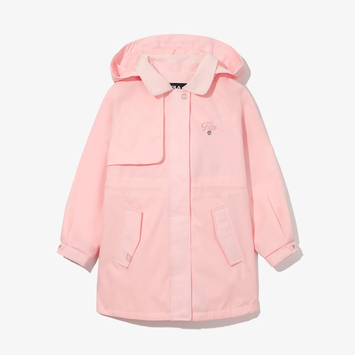 Детский расклешённый тренч розовый от Fila Kids