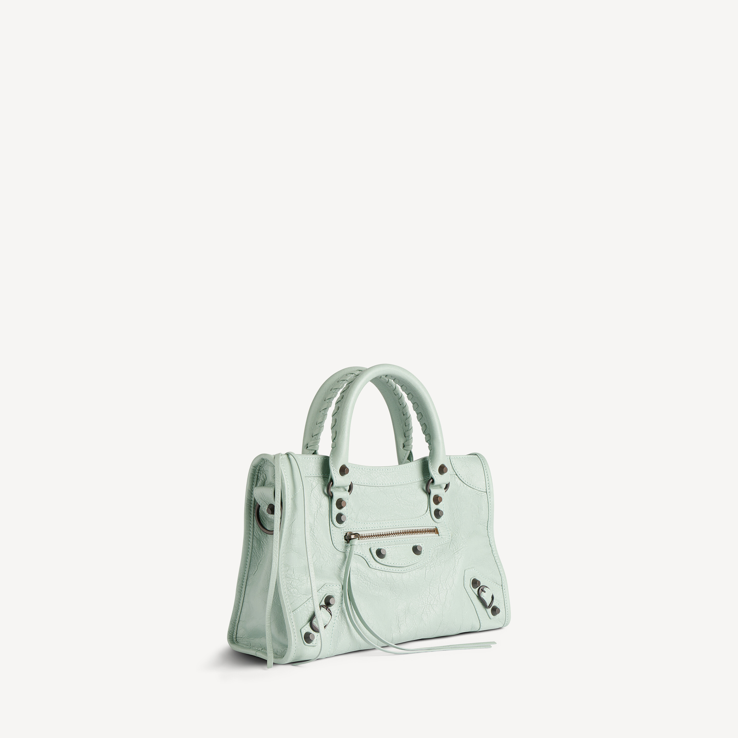 BALENCIAGA Женская сумка Le City Small в оттенке минеральный зеленый — фото 2