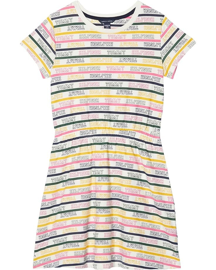 

Платье Tommy Hilfiger Logo Tee Dress, цвет Egret