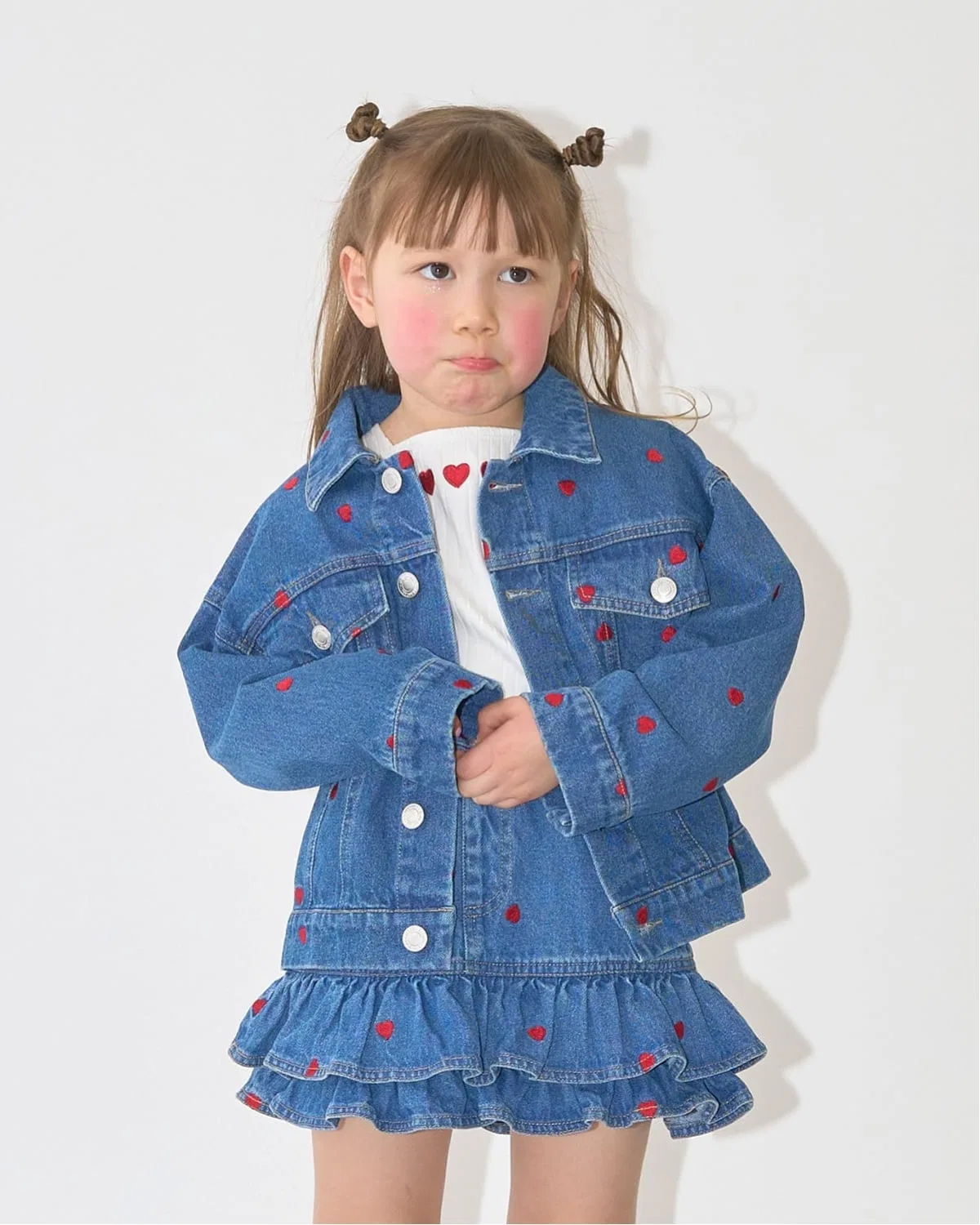 Джинсовая куртка с вышивкой TOMODACHI DENIM синяя