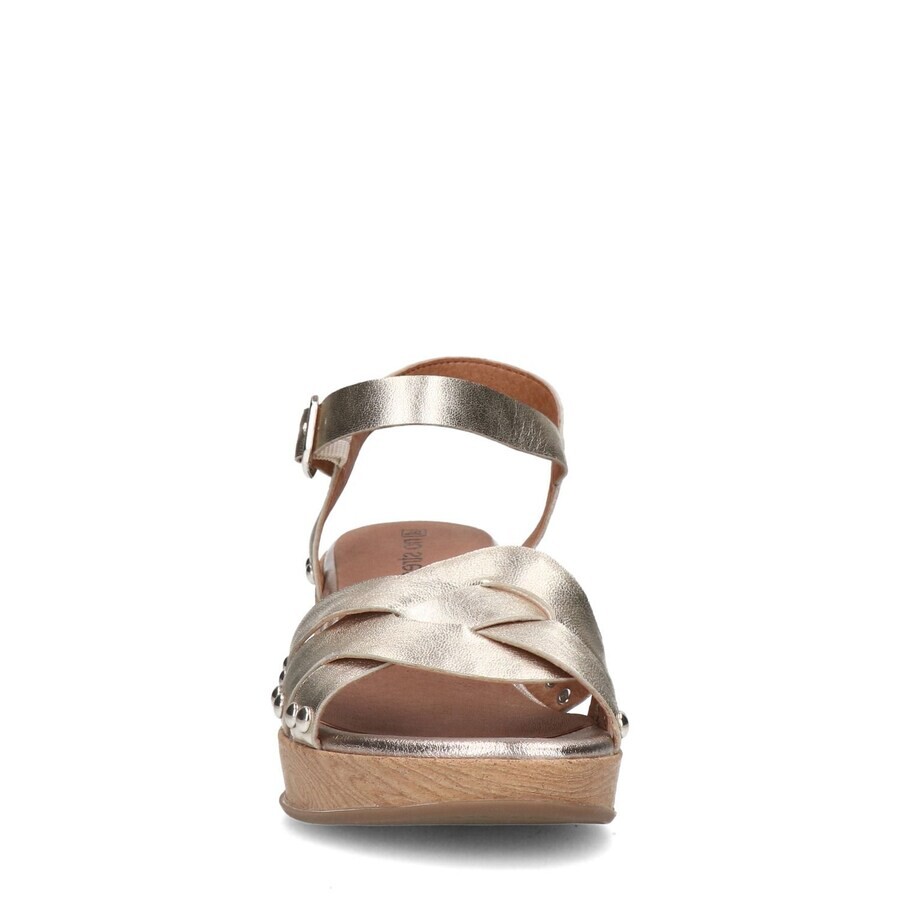 Босоножки на высоком каблуке MANFIELD Strap Sandals, золотой — фото 3
