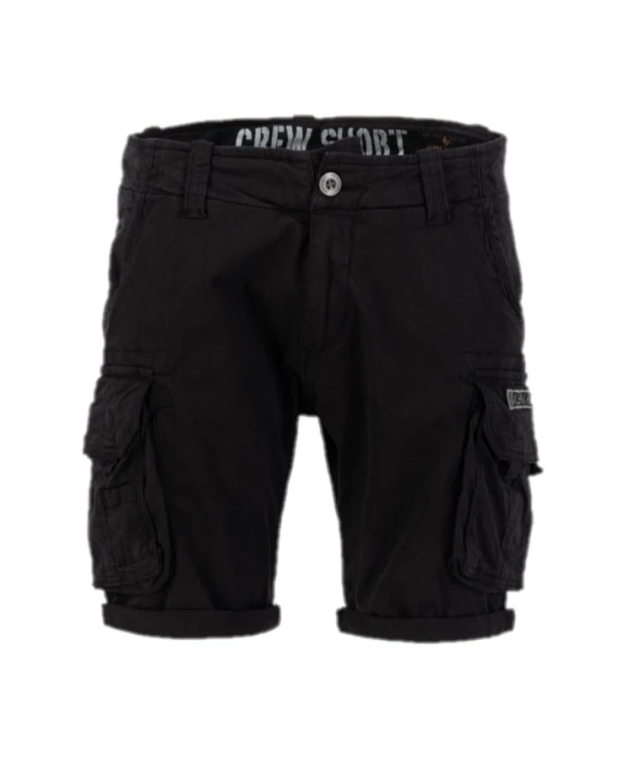 

Шорты-Карго с круглым вырезом, черные, из легкого хлопка. Alpha Industries, черный