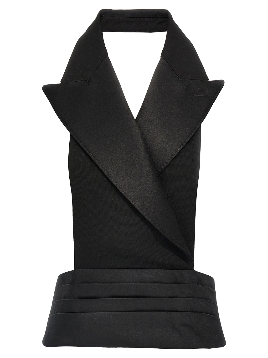 

Двубортный жилет с открытой спиной DOLCE & GABBANA, черный