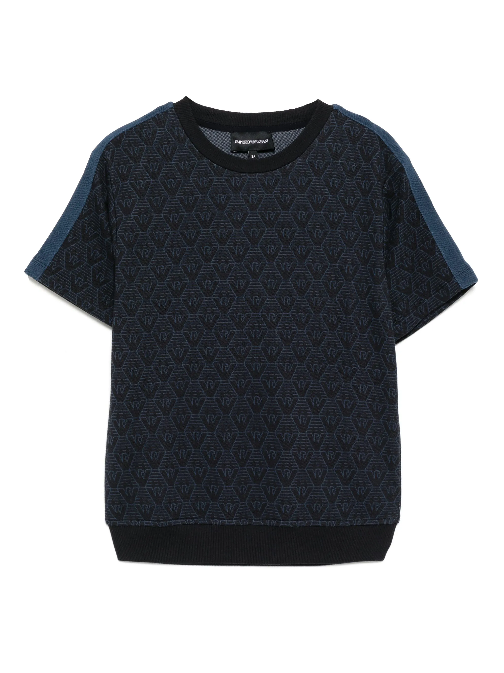 

Футболка с монограммой Emporio Armani Kids, синий