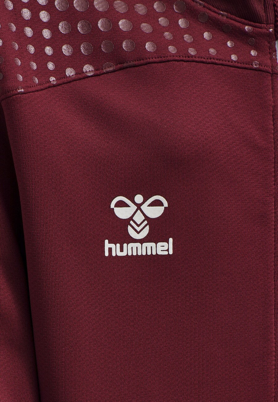 Спортивная толстовка с капюшоном на молнии Hummel, красный — фото 4