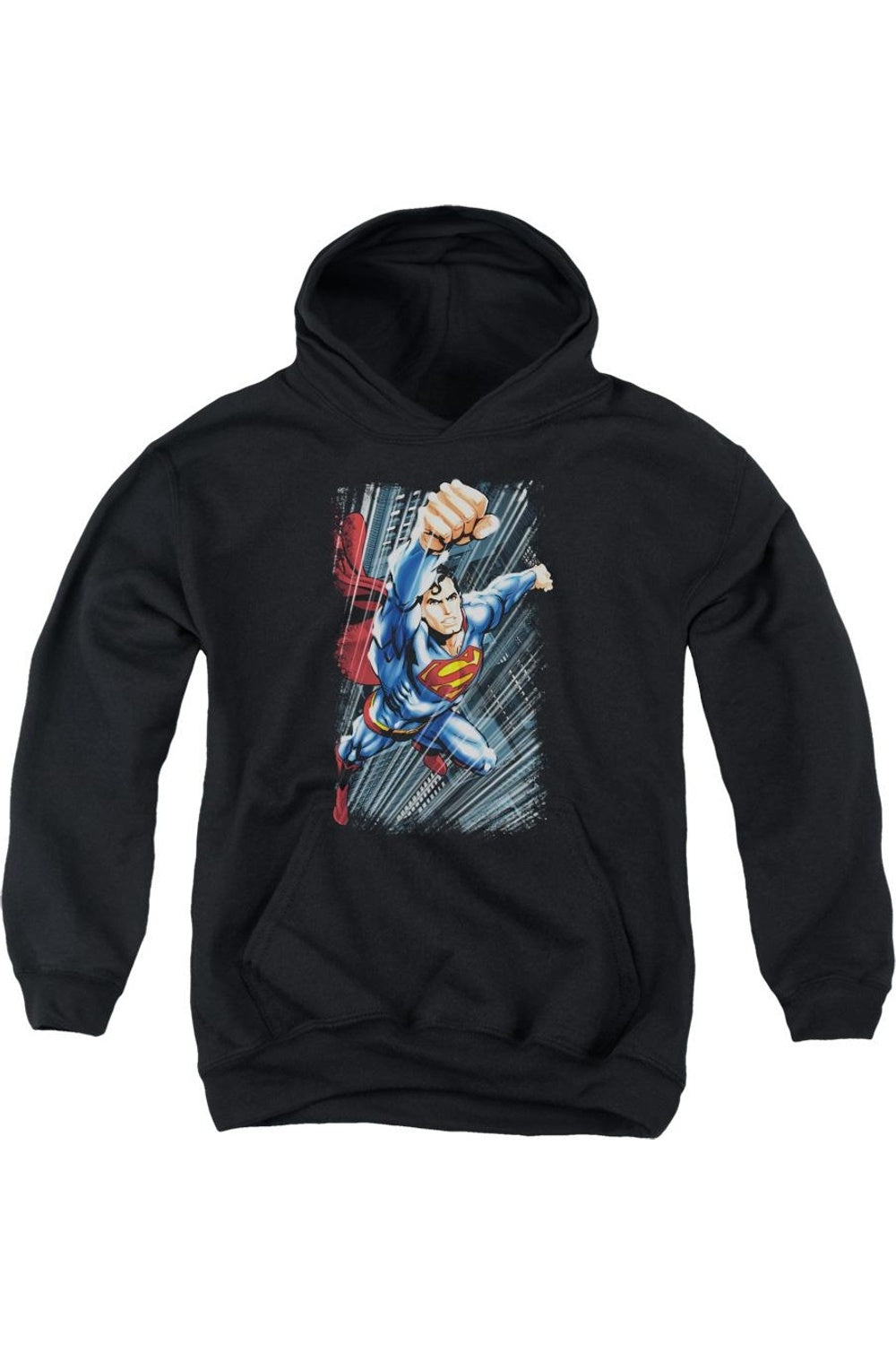 

Толстовка с капюшоном Superman Быстрее молодости Gildan, черный