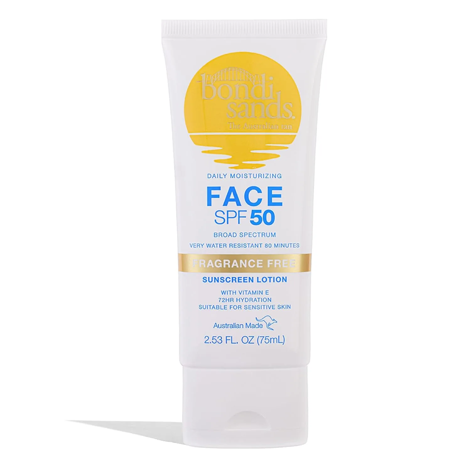Солнцезащитный лосьон для лица Bondi Sands без отдушек, SPF 50 | Увлажняющая защита от UVA и UVB лучей, нежирный, мягкий, водостойкий | 75 мл