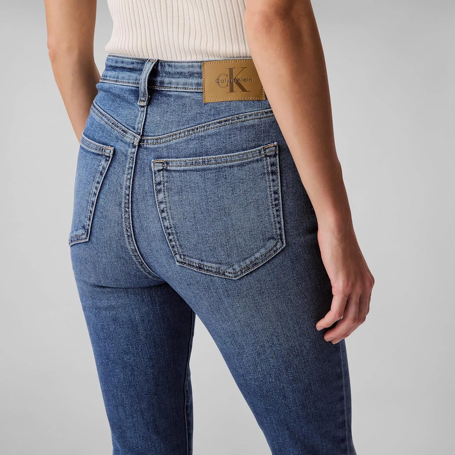 Джинсы скинни Calvin Klein, синие — фото 2