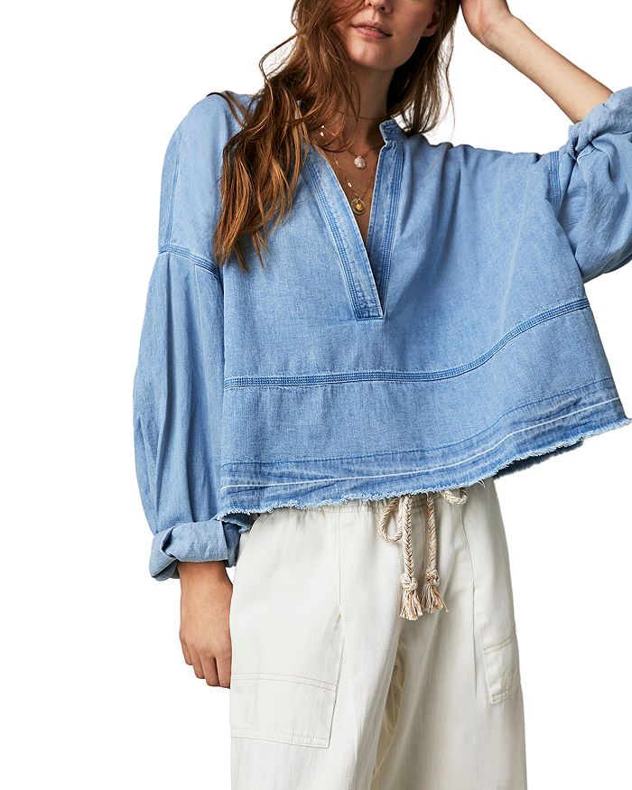 

Джинсовый пуловер Jude Free People, синий