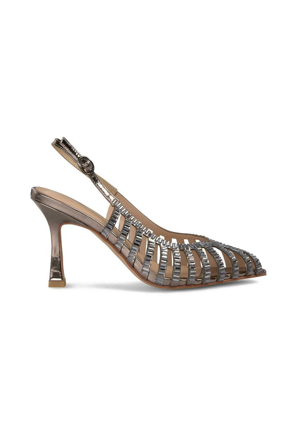 Классические туфли на каблуке High heels Alma en Pena, металлик серый — фото 2