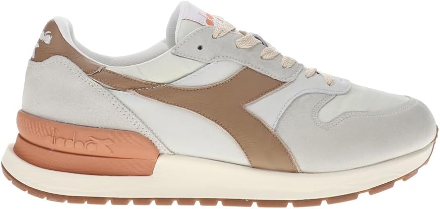 Мужские кроссовки Diadora Conquest из нубука на шнуровке, повседневные- белые