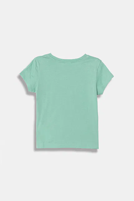 Футболка с коротким рукавом с принтом United Colors of Benetton, бирюзовый — фото 2