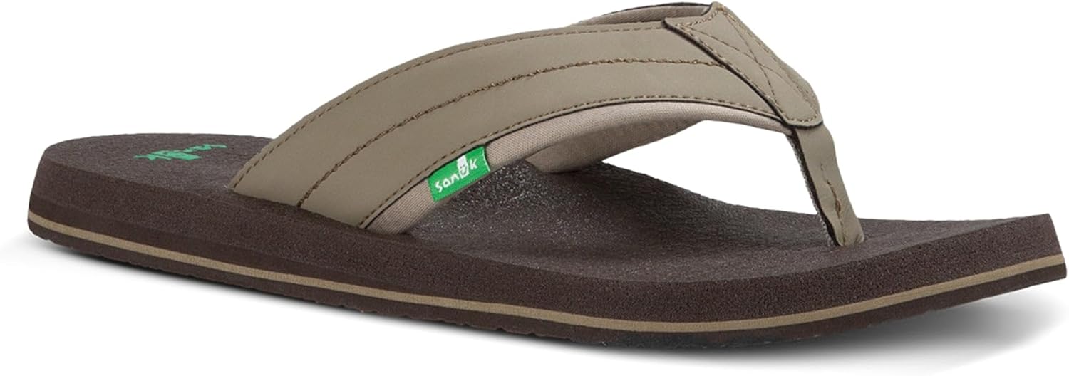 

Sanuk Mens Beer Cozy 2 | Flip Flops for Men | Mens Сандалии | Beach Сандалии | Supportive & Lightweight | Memory Foam Footbed