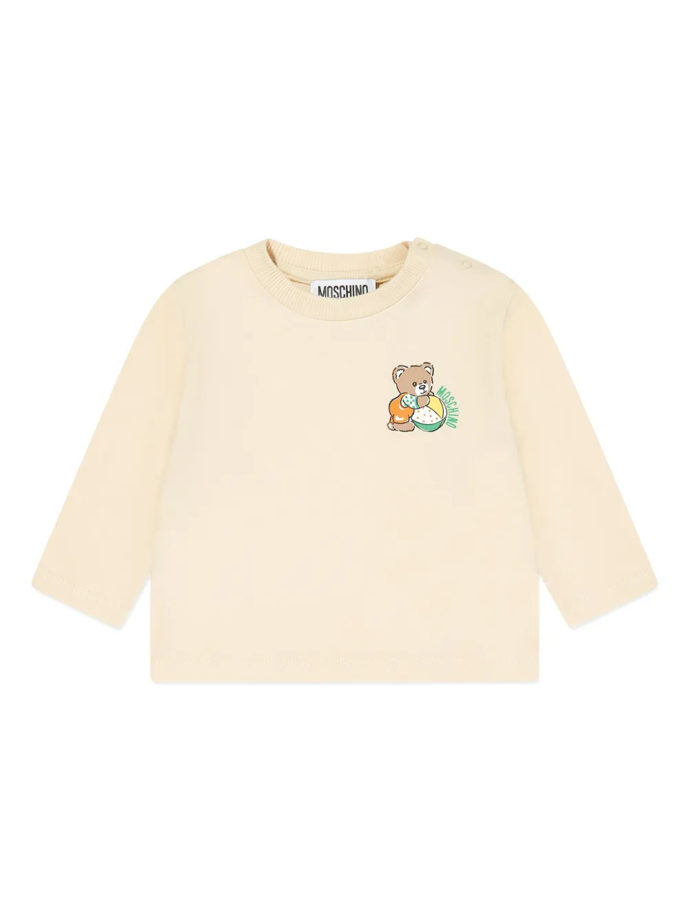 

Футболка с принтом Leo Teddy Moschino Kids, нейтральный
