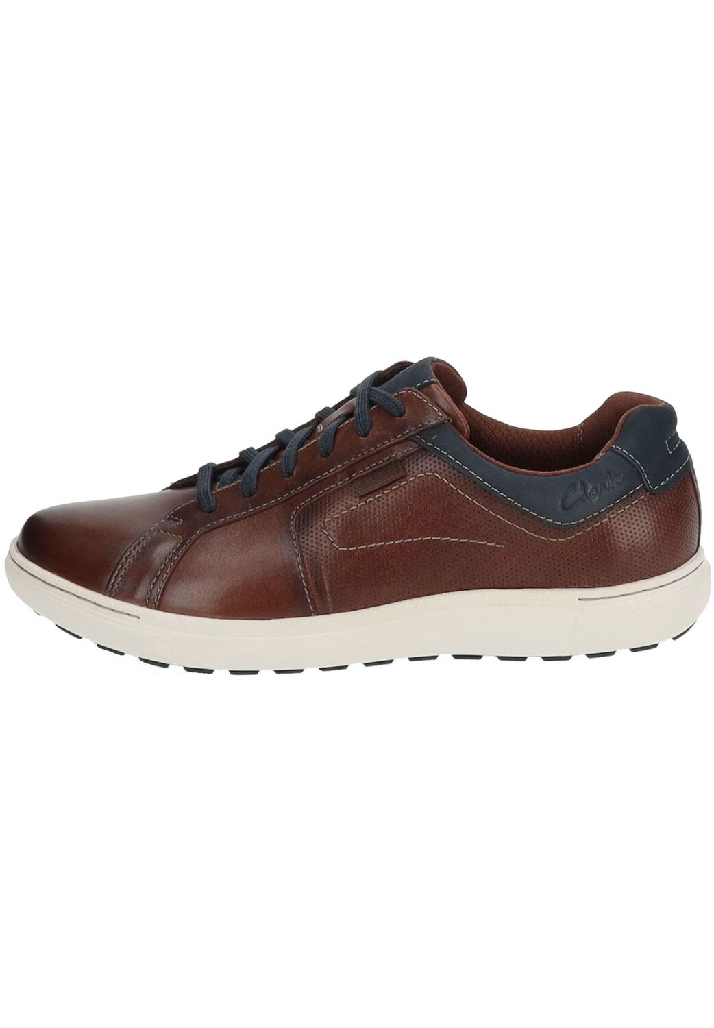Кроссовки кожаные с лейблом мужские CLARKS, цвет Mahogany Leather — фото 2