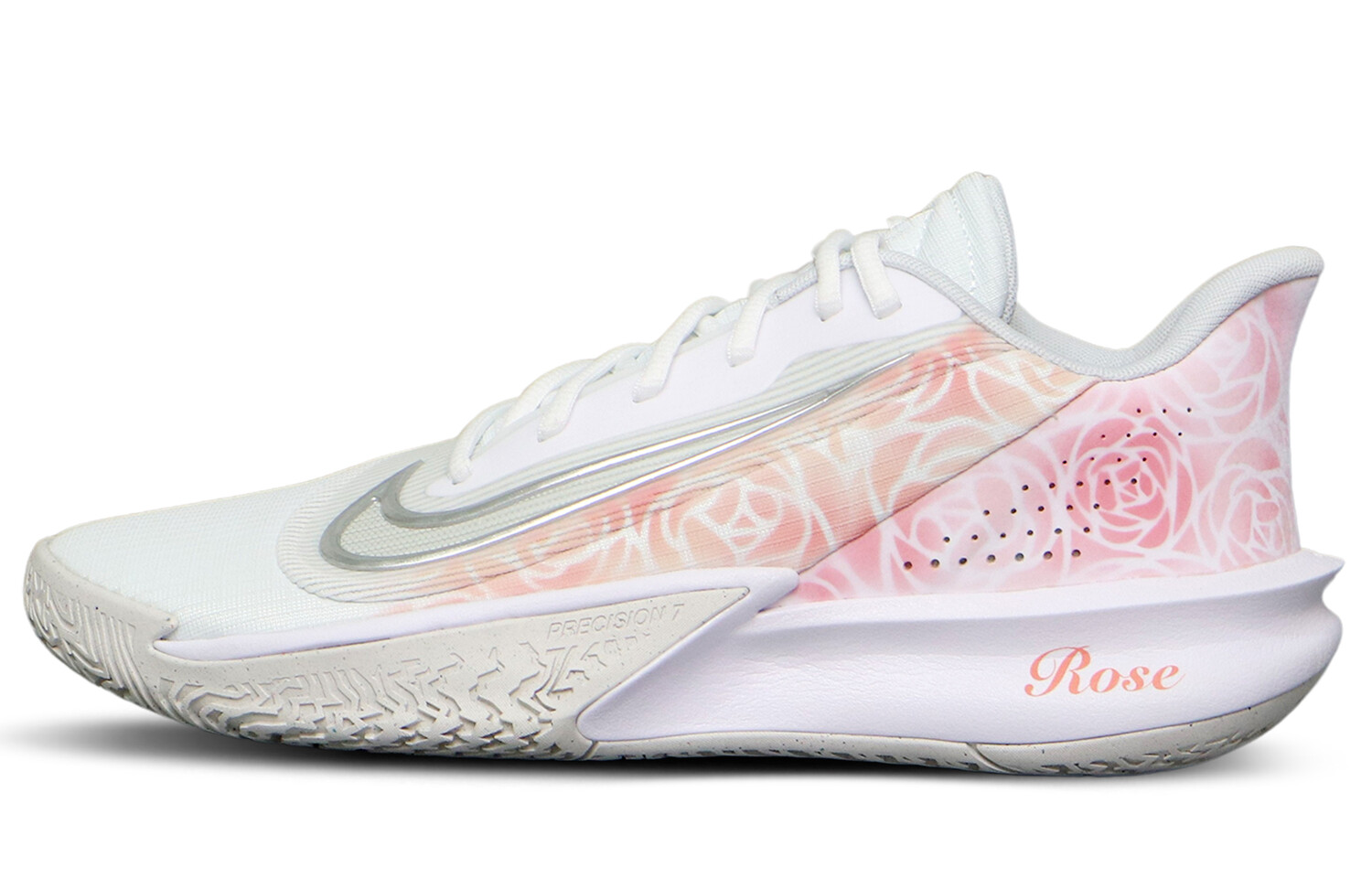 

Баскетбольные кроссовки Precision 7 унисекс с низким верхом белые/розовые Nike