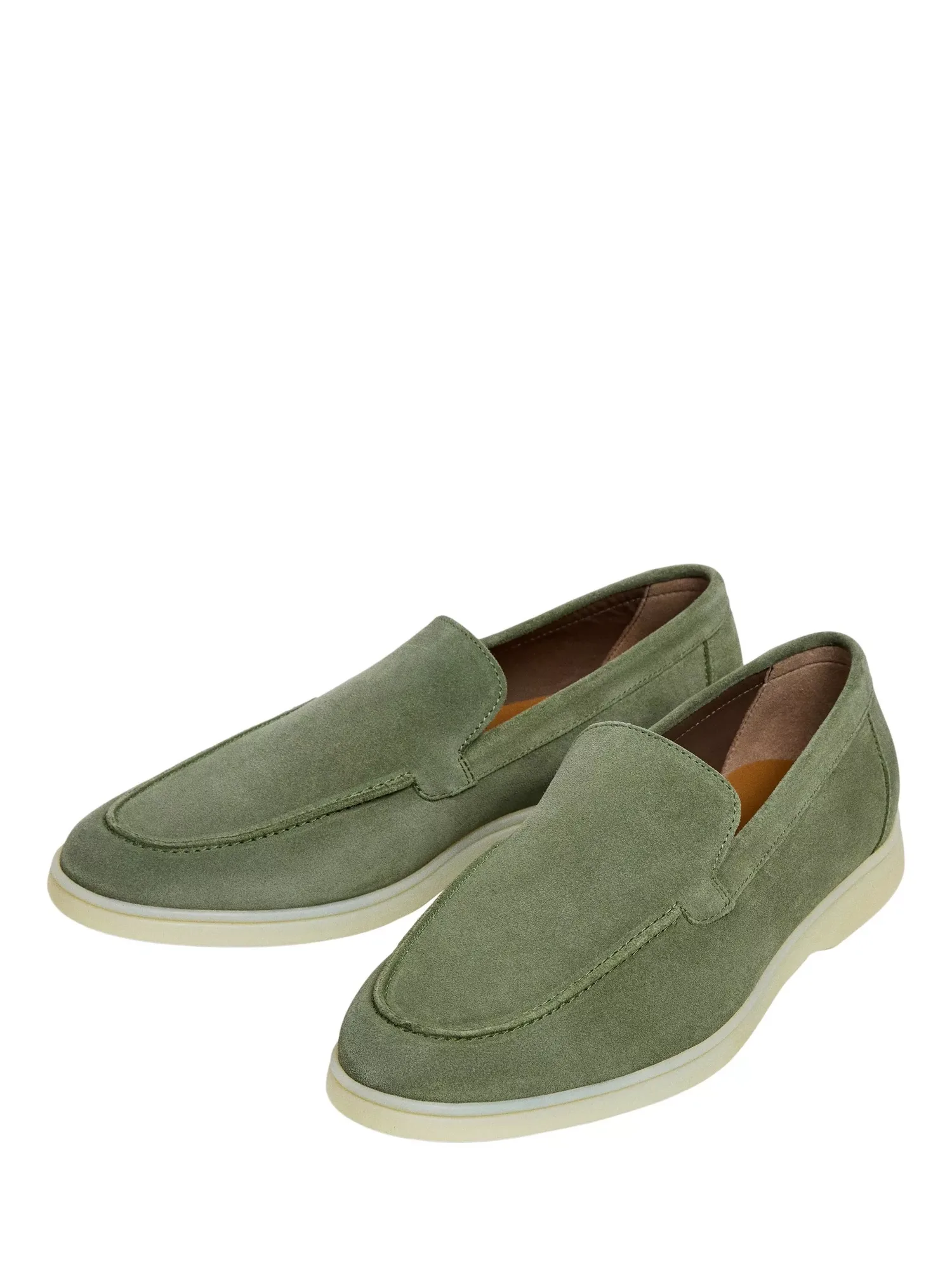 Лоферы Martin из гладкой замши Hackett London, Sage Green — фото 3