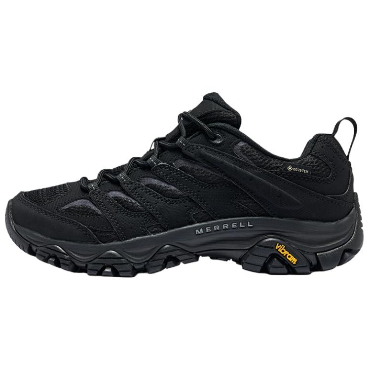 

MERRELL Мужские треккинговые ботинки MOAB 3 с амортизацией, противоскользящей подошвой, водонепроницаемые, низкие, черные, цвет Black