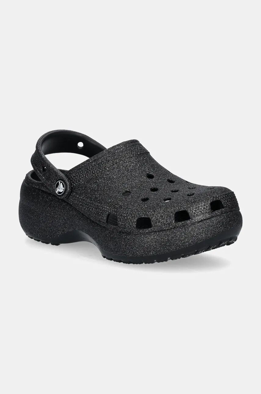 

Классические шлепанцы Crocs на платформе с блестками W, черный