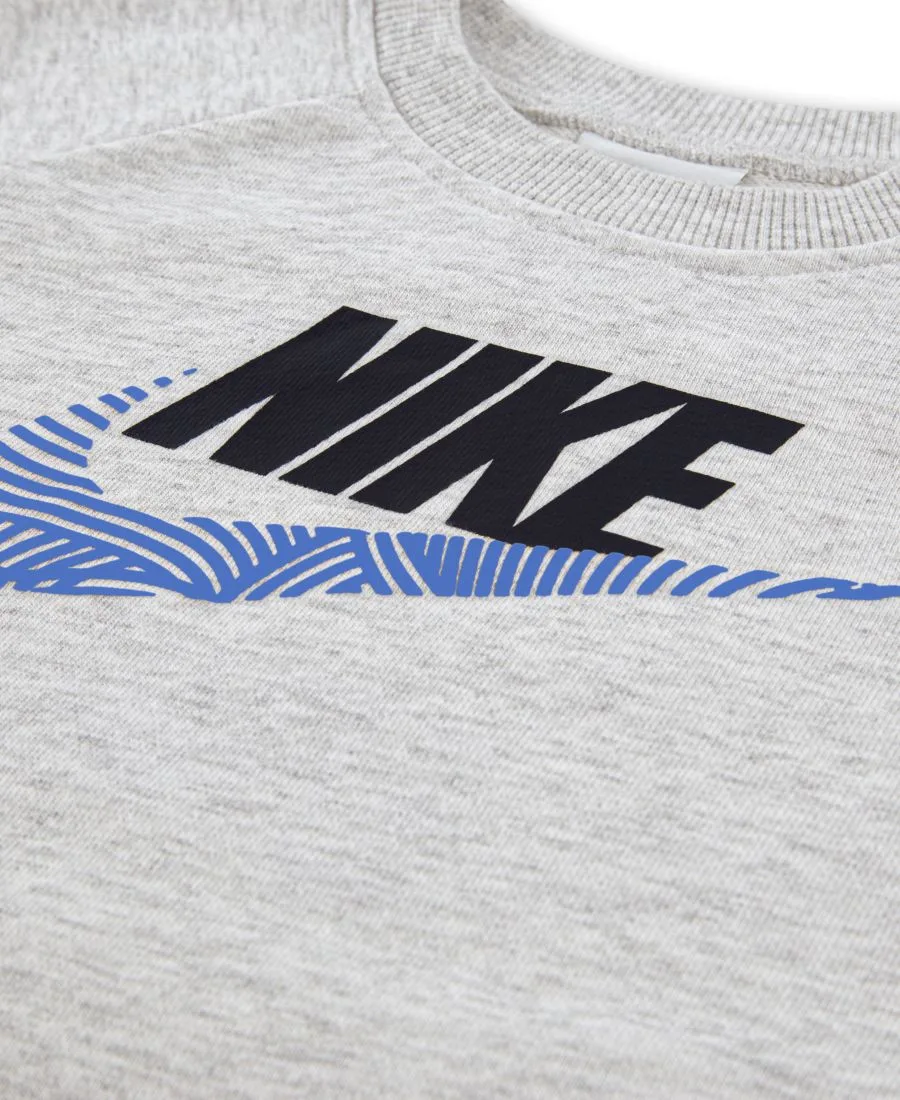 Детская толстовка In The Zone Oversized с круглым вырезом для мальчиков 2T-4T Nike, Birch Heather — фото 3