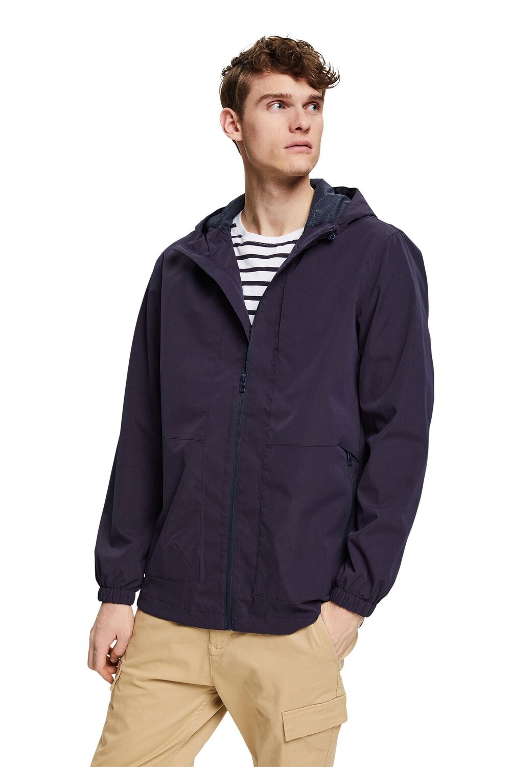 

Синяя куртка с капюшоном Esprit, синий