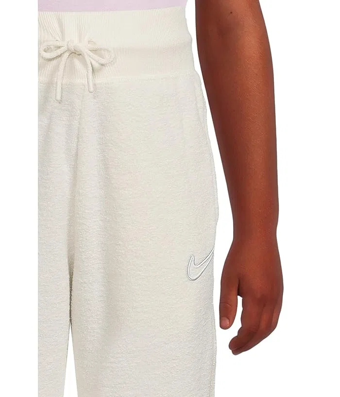 Флисовые штаны с широкими штанинами Sportswear Fleece Pants Nike Kids, Black/White — фото 3