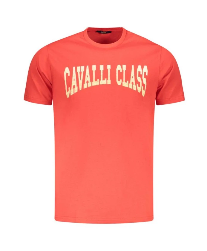 

Мужская футболка с красным логотипом Cavalli Class, красный