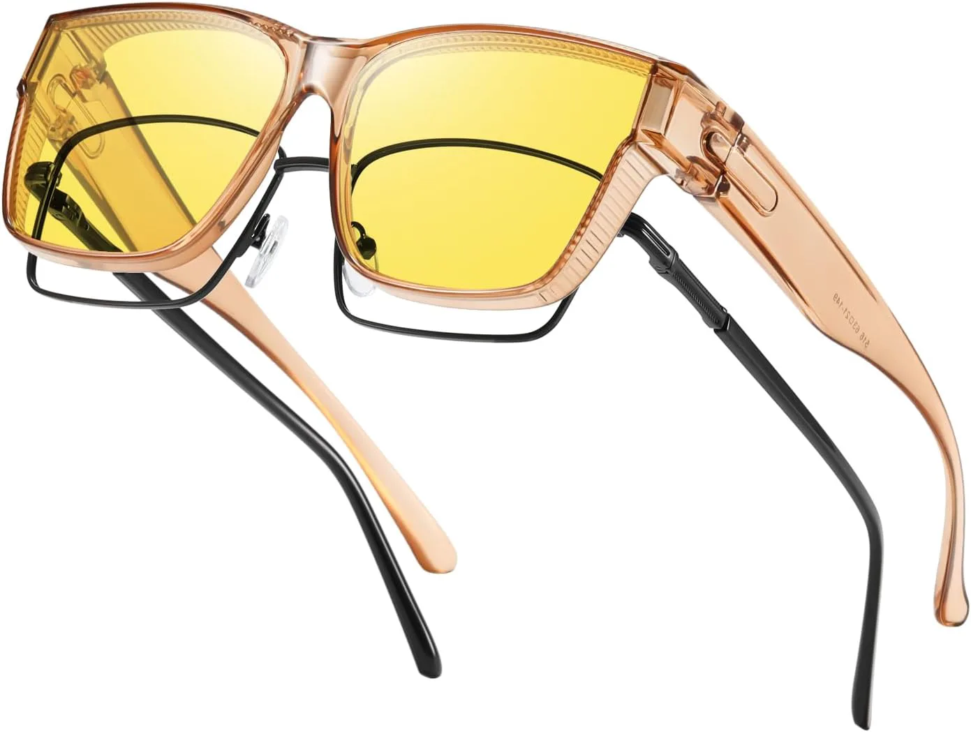 

Большие очки для вождения в темное время суток для женщин и мужчин. Модные квадратные поляризованные солнцезащитные очки с защитой от УФ-излучения Highyou, Brown