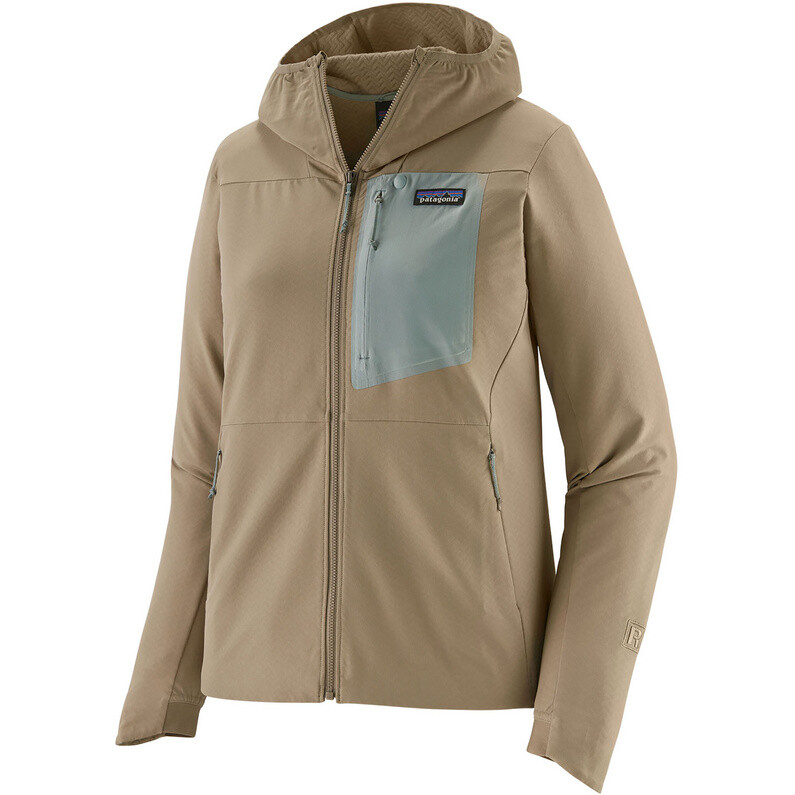 

Женская куртка с капюшоном Cross Strata R1 Patagonia, бежевый