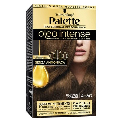 

Palette Oleo Intense Стойкая краска для волос с маслами 4-60 Золотисто-коричневый Castano Medio Testanera