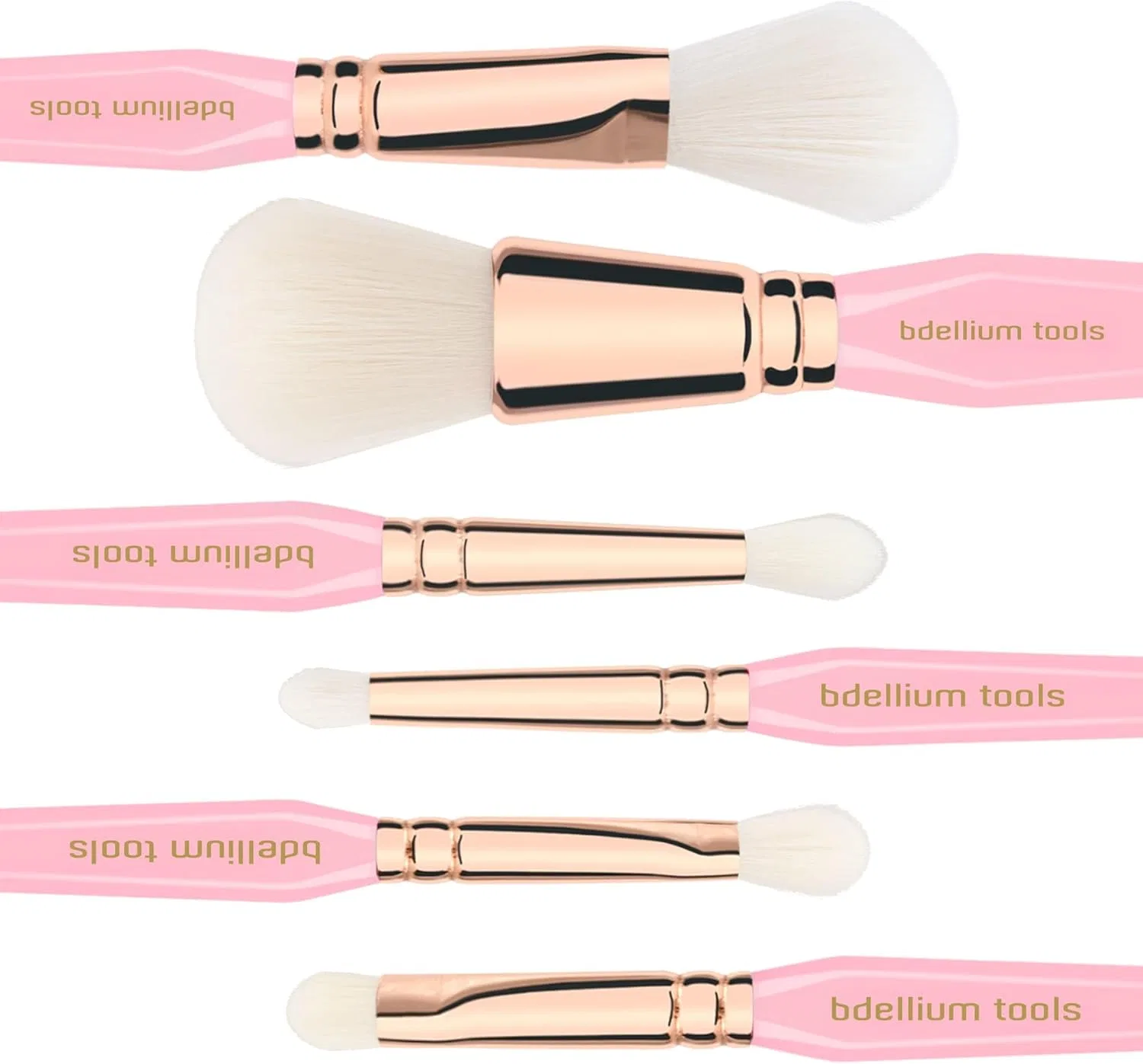 Набор кистей для макияжа Bdellium Tools Pink Golden Triangle, 6 предметов, розовый — фото 3