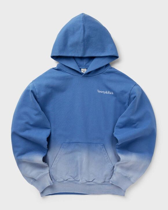 

Худи Sporty & Rich Serif Logo Embroidered Hoodie Dip Dye, цвет dip dye blue
