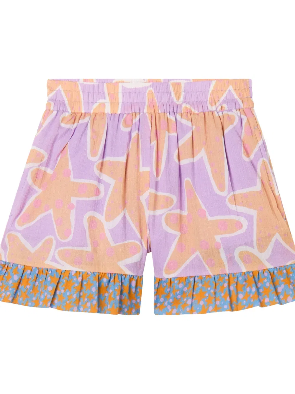 Шорты с принтом в виде морских звезд Stella Mccartney Kids, фиолетовый — фото 2