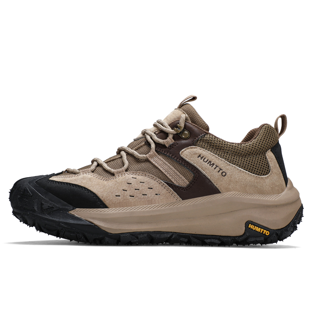 

HUMTTO Амортизирующие, противоскользящие и износостойкие низкие треккинговые кроссовки для мужчин, коричневые