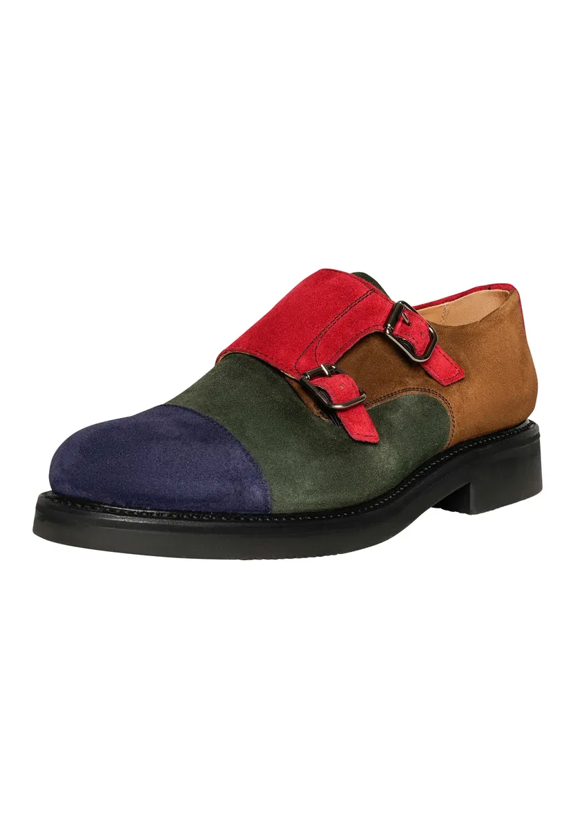 Тапочки Henry Stevens "Barkley CDM business Shoes", мужские кожаные тапочки ручной работы, костюмные туфли, красный — фото 2