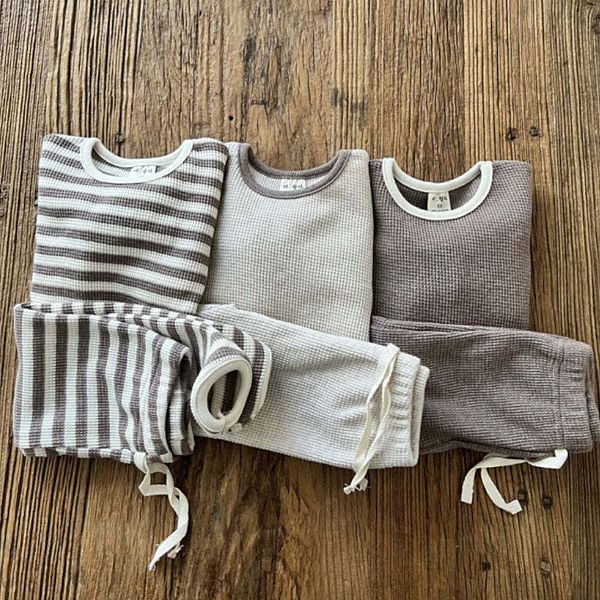 Комплект из вафельной ткани свободного кроя Mykids-Usa, Brown — фото 2