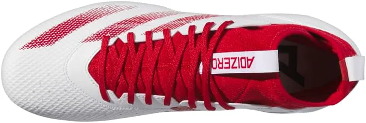 Футбольные бутсы Adidas Adizero Impact для взрослых, унисекс, белый/красный — фото 3