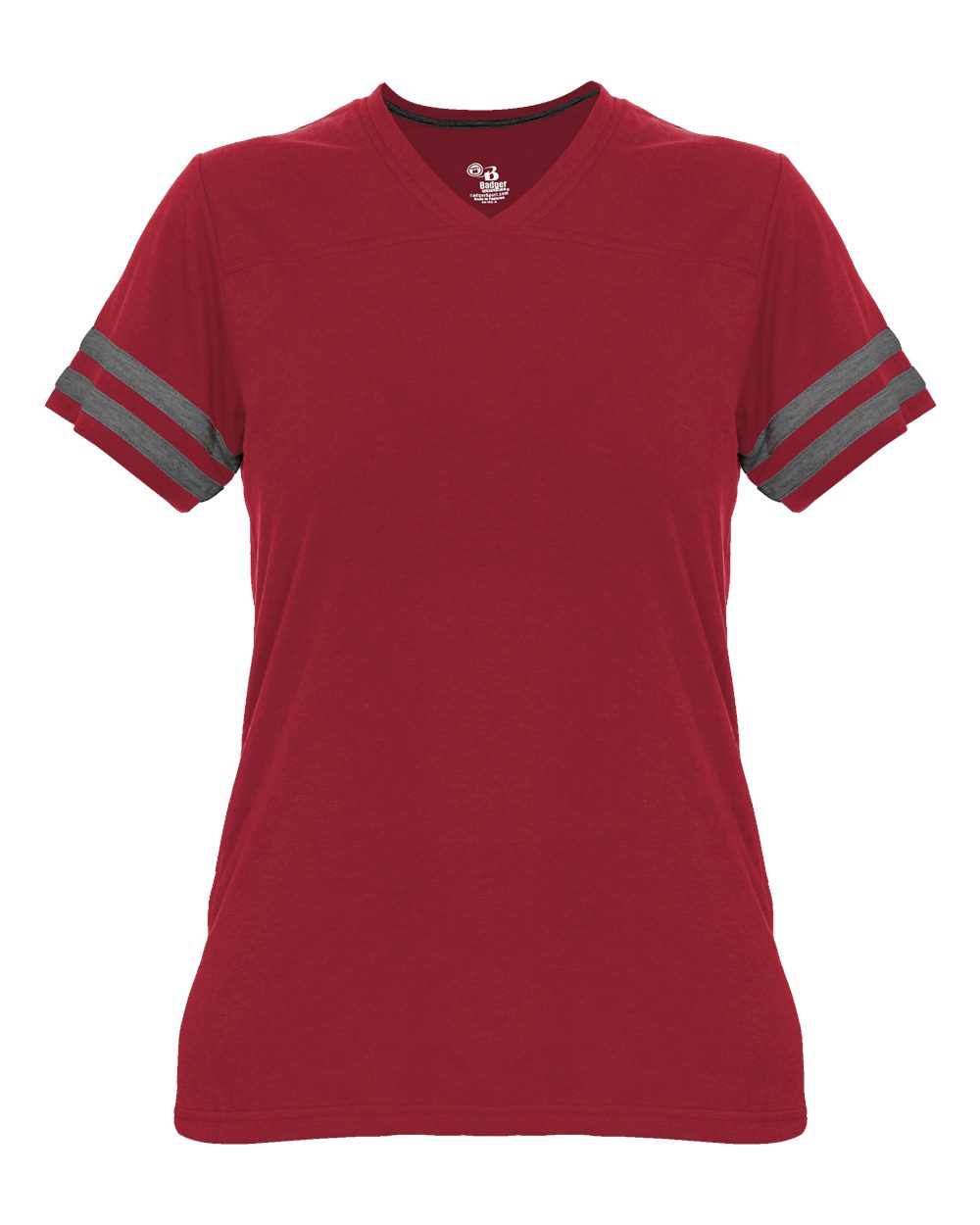 

Женская футболка Tri-Blend Fan Badger, цвет red/ graphite