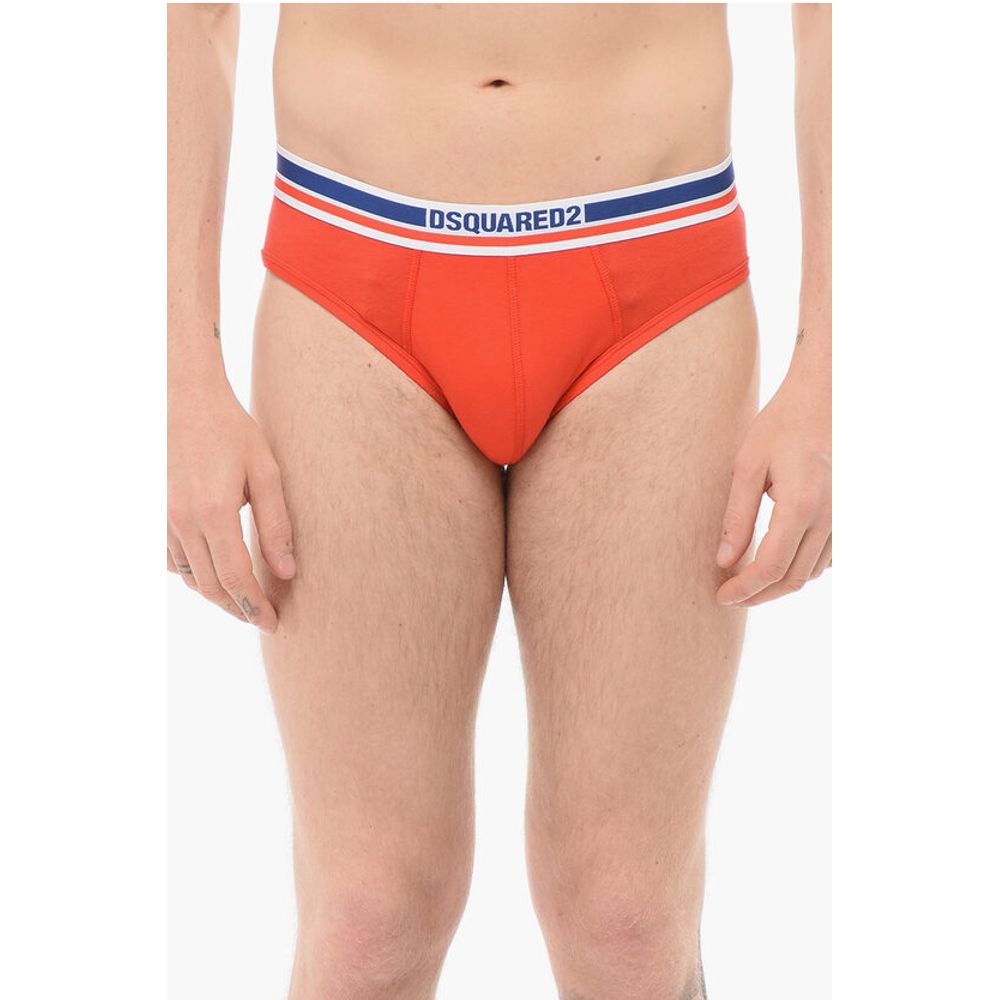

Хлопковые трусы с логотипом на поясе Dsquared2, красный