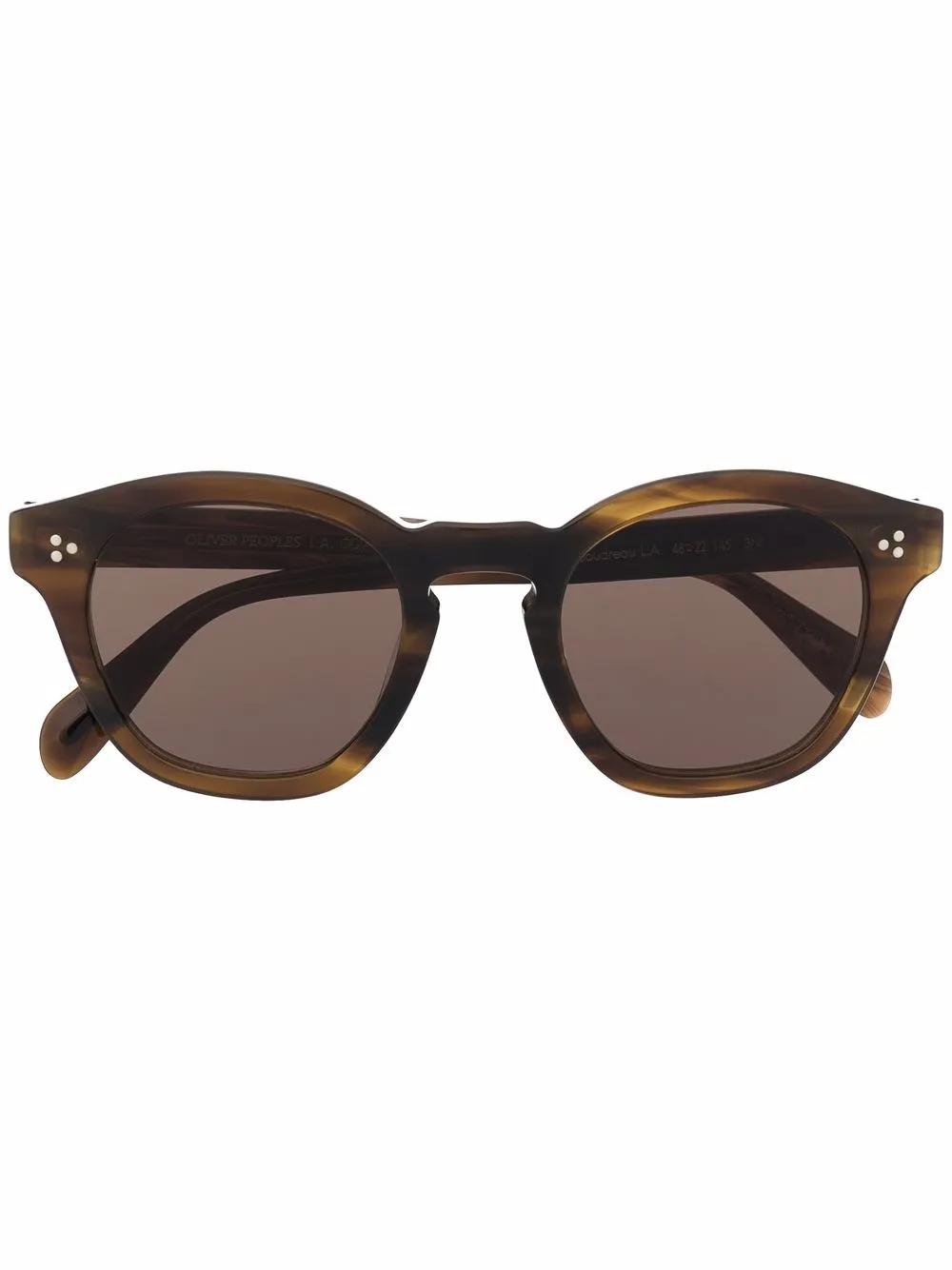 

Солнцезащитные очки в квадратной оправе Oliver Peoples, коричневый