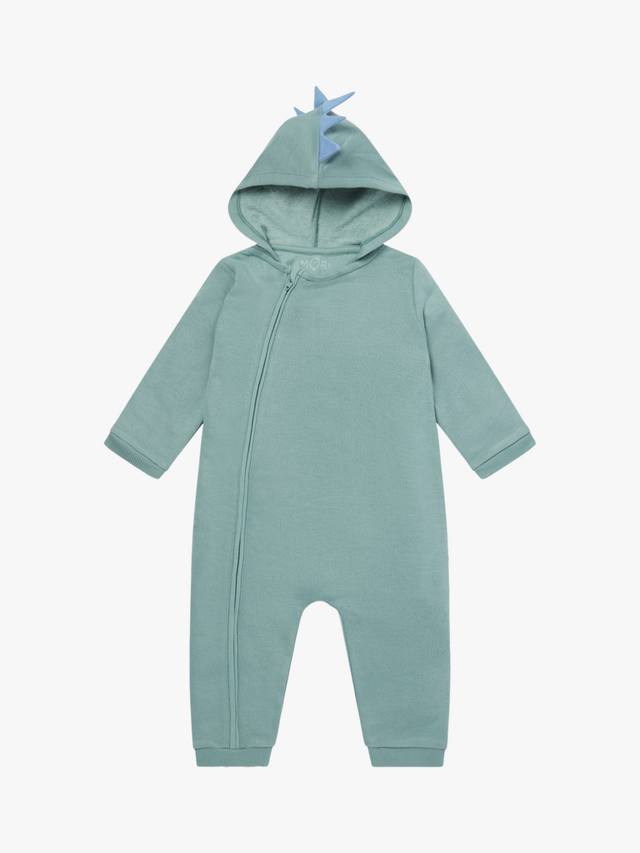 

Детский комбинезон с молнией и динозавром из хлопковой смеси MORI, Mint