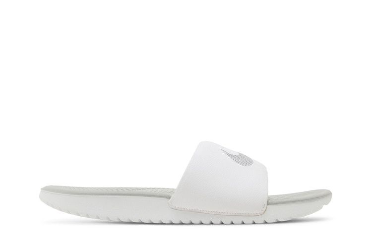 Сандалии Nike Wmns Kawa Slide 'White Metallic Silver', белый — фото 2